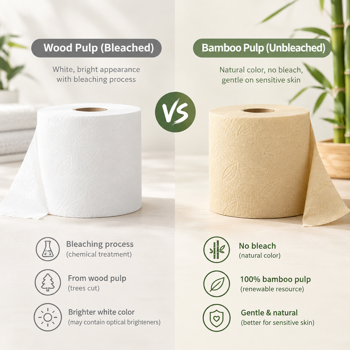 Bamboo pulp paper vs. Wood pulp paper