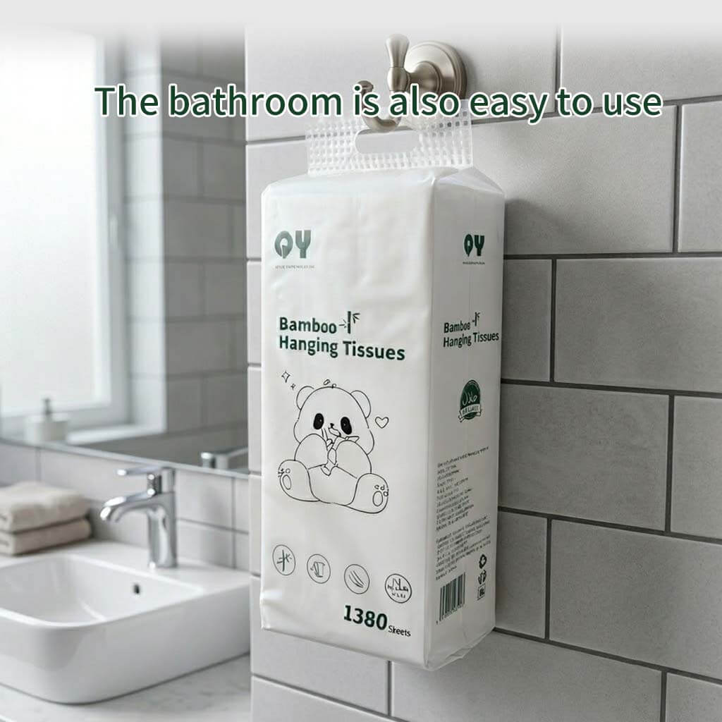 bamboo hanging tissues 1380 sheets bathroom kitchen versatile hanging design