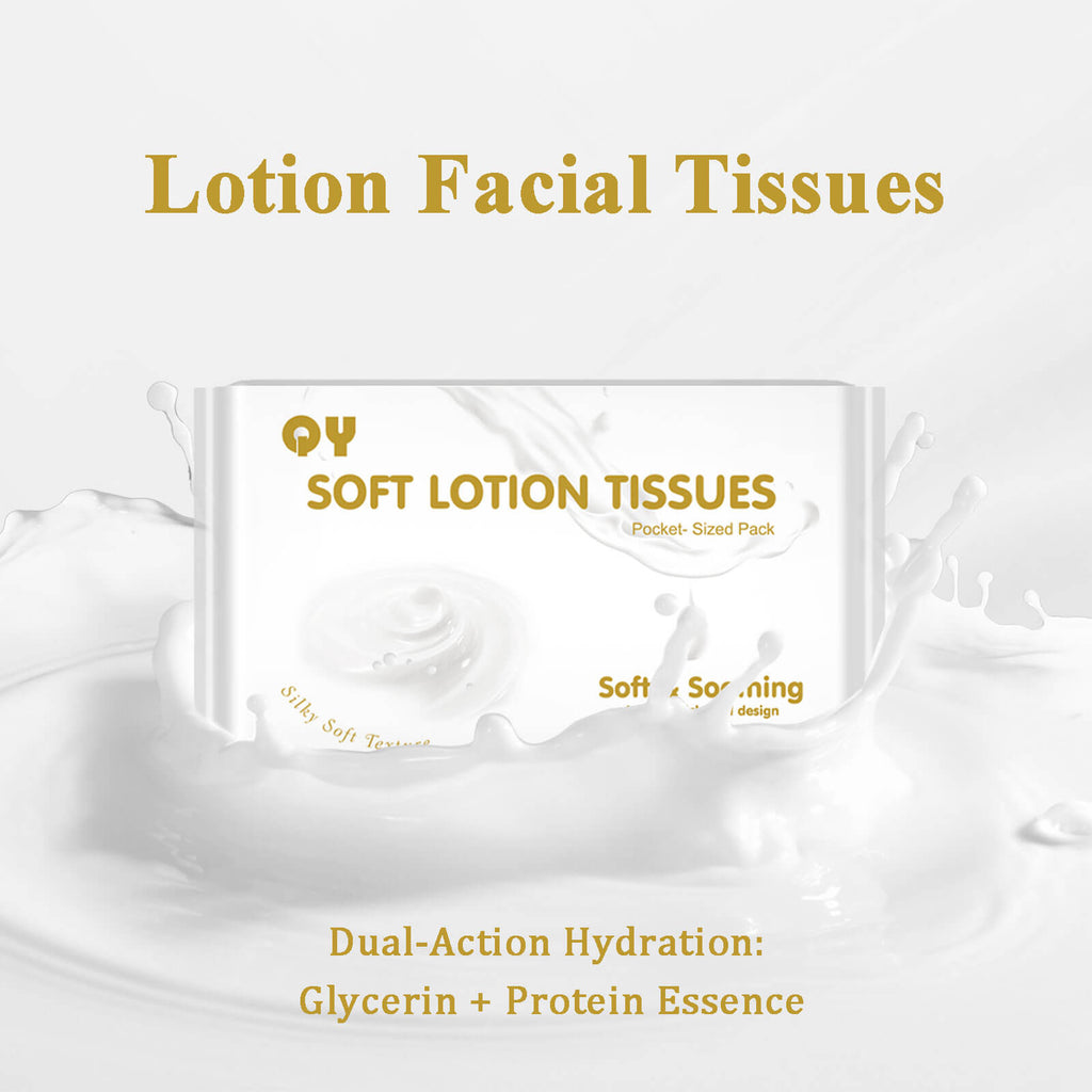 lotion facial tissues dual-action hydration glycerin plus protein essence soft pocket tissues