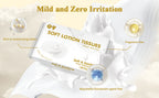 mild zero irritation lotion tissues rich in moisturizing lotion fragrance-free no fluorescent agent soft and soothing