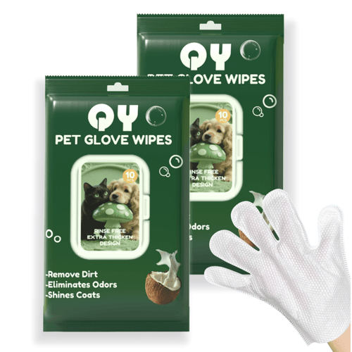 pet glove wipes 10 packs rinse free extra thick design remove dirt eliminates odors shines coats
