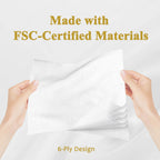 otion tissue made with FSC certified materials 6-ply design eco-friendly sustainable
