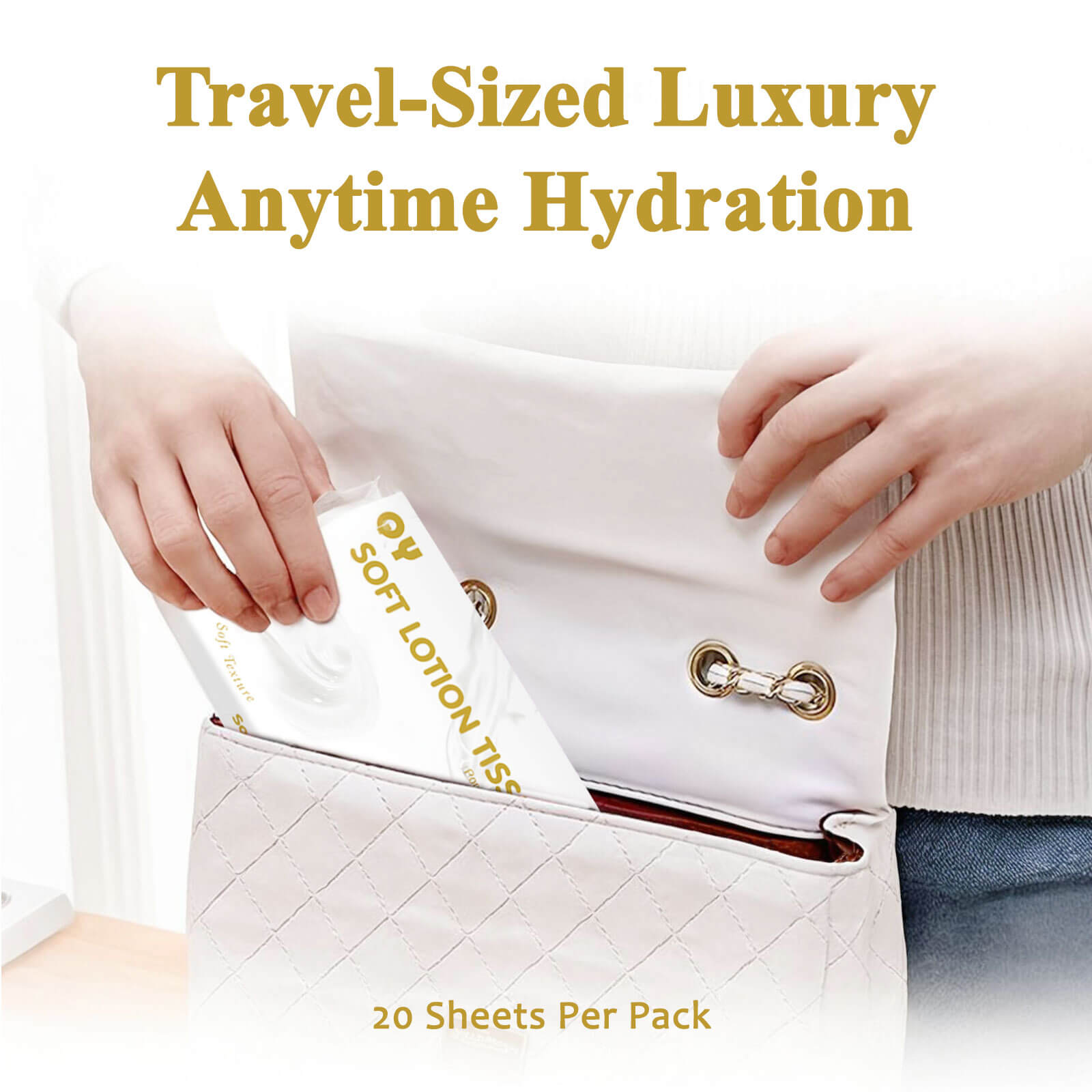 Lotion Facial Tissues| 20 Travel Packs | Qingya