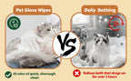 pet glove wipes daily bathing 10 minutes quick thorough clean vs 2 hours tedious bath time saving