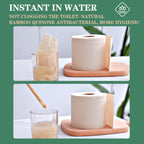 Tree-Free Bamboo Toilet Paper | 18 Rolls | Fast Dissolving | Qingya
